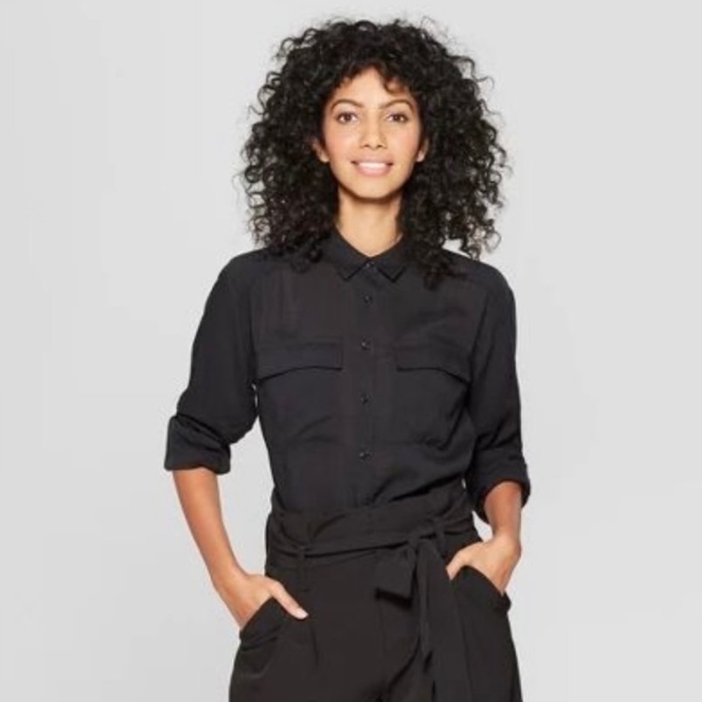 a new day long-sleeve, button front, utility shirt